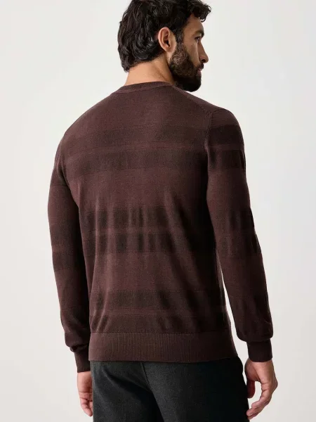 BOSS sweter wełniany H-Finito brązowy