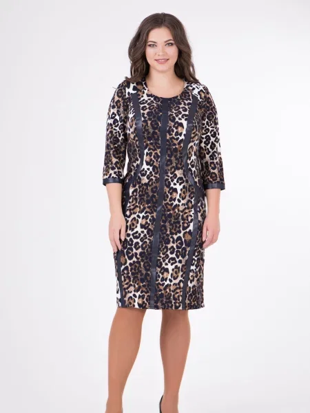 Сукня міді All Posa коричневий