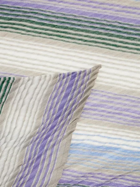 Fular Missoni cu broderie cu dungi