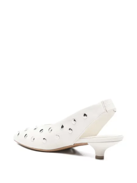 Lodičky Biancadi se cvočky s otevřenou patou bílé