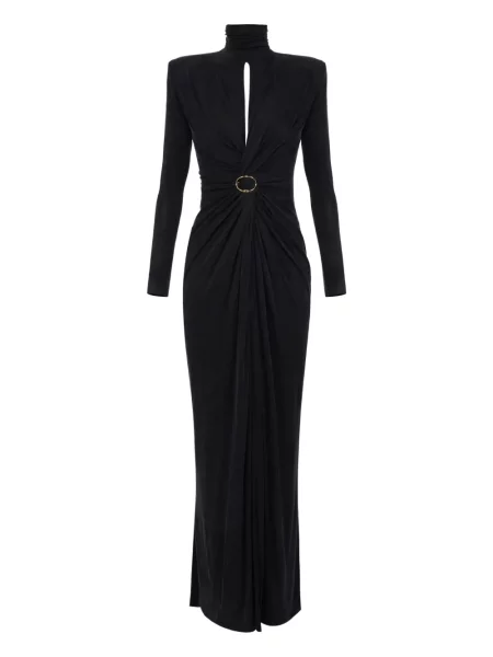Rochie maxi Elisabetta Franchi drapată de costum negru