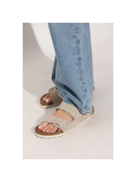 Trampki Birkenstock skórzane beżowe