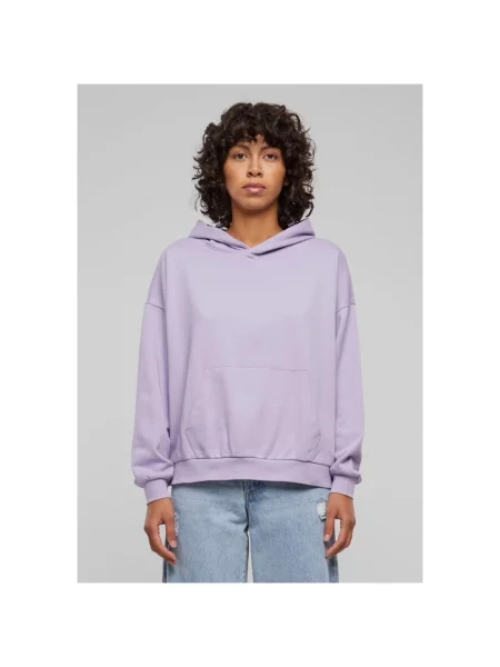 Hanorac cu glugă Urban Classics din material terry violet