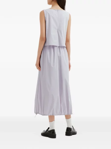 Rochie maxi Tout A Coup cu volane cu cordon violet