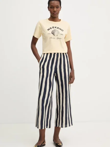 Weekend Max Mara pantaloni de mătase NIRVANA