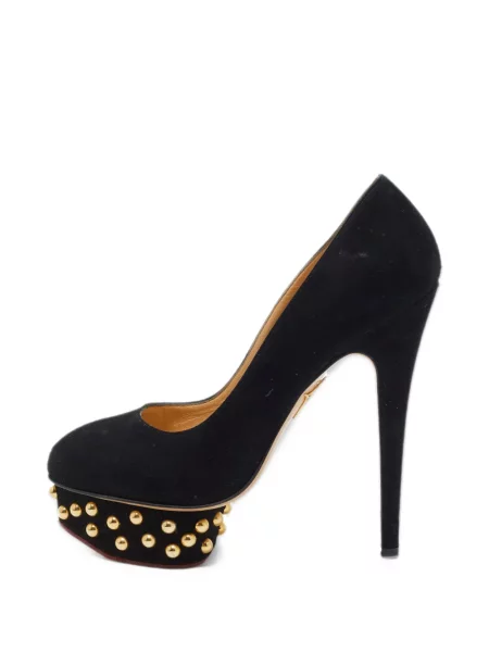Platform talpú szegecses körömcipő Charlotte Olympia fekete