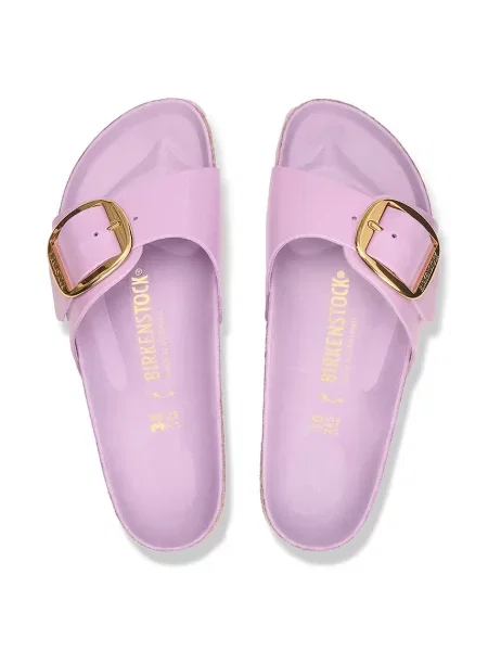 Шлепанцы Birkenstock с пряжкой фиолетовые