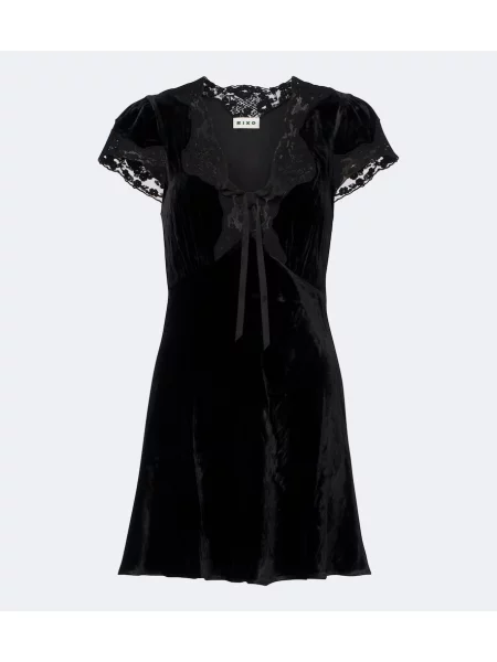 Rochie Rixo de catifea negru