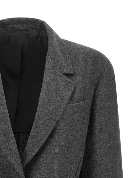 Cu centură sacou Brunello Cucinelli gri