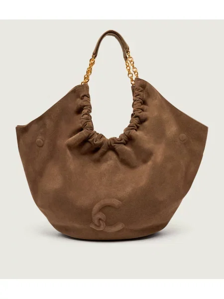 Coccinelle Geantă shopper Coccinelle Smash | piele întoarsă maro