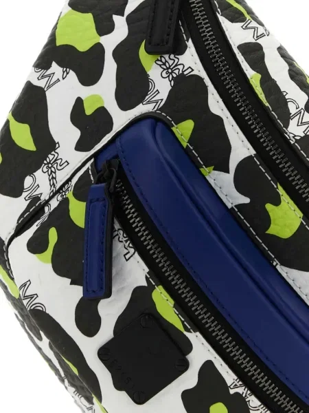 Curea Mcm cu imagine cu model leopard alb