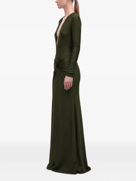 Rochie maxi Victoria Beckham verde