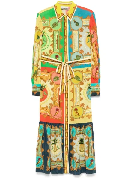 Rochie midi Alemais până la genunchi de costum verde