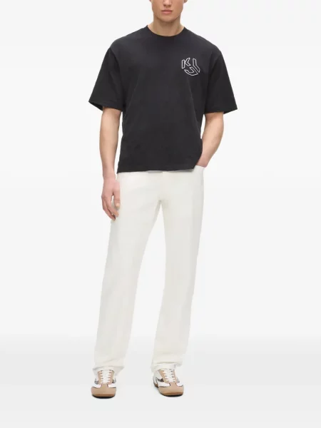 Blugi drepți Karl Lagerfeld Jeans alb