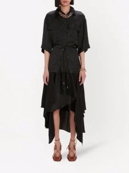 Asimetriškas midi sijonas Jw Anderson iki kelių juoda
