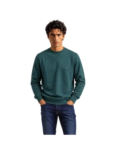 Hanorac din fleece Tommy Hilfiger din fleece verde