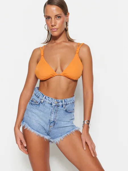 Szorty jeansowe Trendyol szare