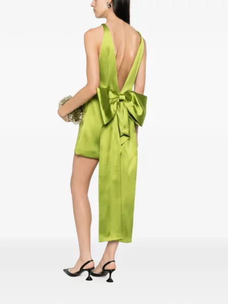 Rochie mini Self-portrait cu funde verde