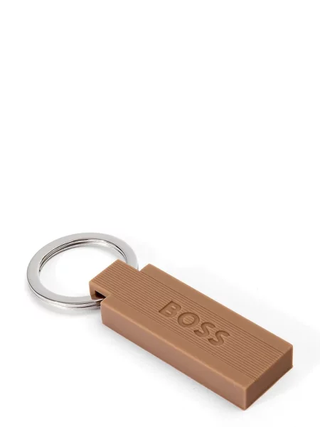 Obesek za ključe BOSS Edge Iconic Camel rjava