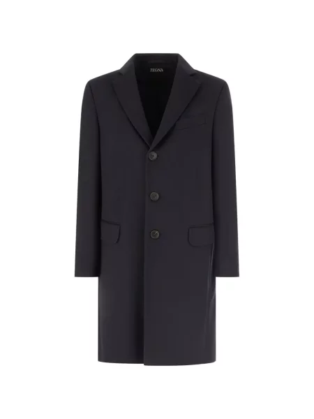 Palton Zegna cu rever albastru