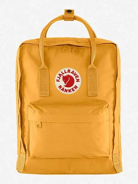 Большой рюкзак Fjallraven с аппликацией желтый