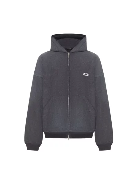 Lniany sweter Balenciaga szary