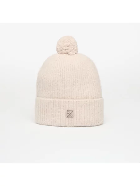 Шапка с вълна Calvin Klein бежово кафяво