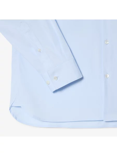 Lacoste Koszula Slim Fit Z Elastycznej Popeliny niebieski