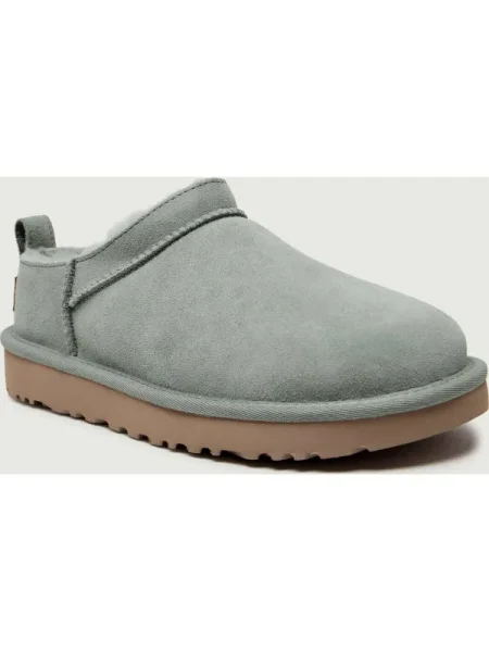 UGG papuci din piele întoarsă W Classic Micro verde