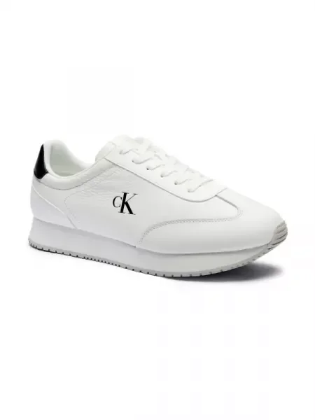 Bőr félcipo Calvin Klein Jeans fehér