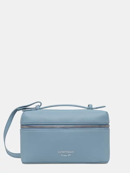 Emporio Armani geantă crossbody pentru femei din piele albastru