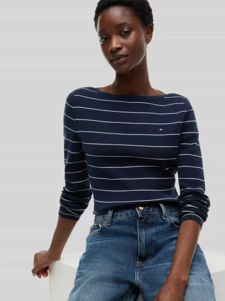 Tommy Hilfiger Koszulka Z Długim Rękawem blau granatowa