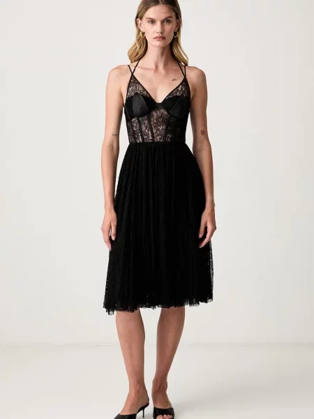 Elisabetta Franchi De dantelă rochie negru