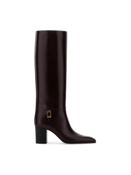 Botki Saint Laurent skórzane czerwone