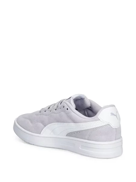 Top Puma din piele de căprioară violet