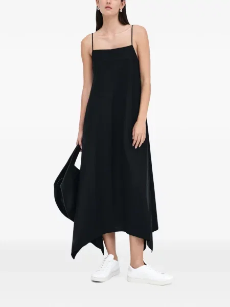 Rochie Marcella asimetrică negru