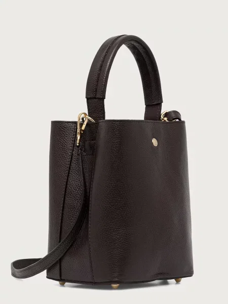 Answear.LAB crossbody torbica usnjena rjava