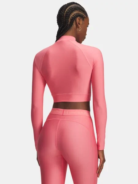 Majica z dolgimi rokavi Under Armour obrezano roza