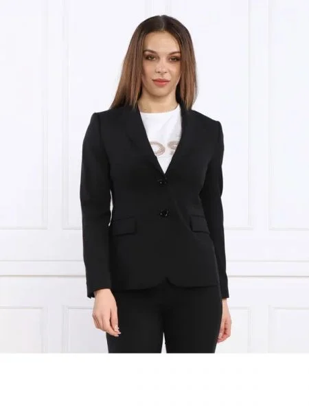 BOSS BLACK gyapjú zakó juleah fekete