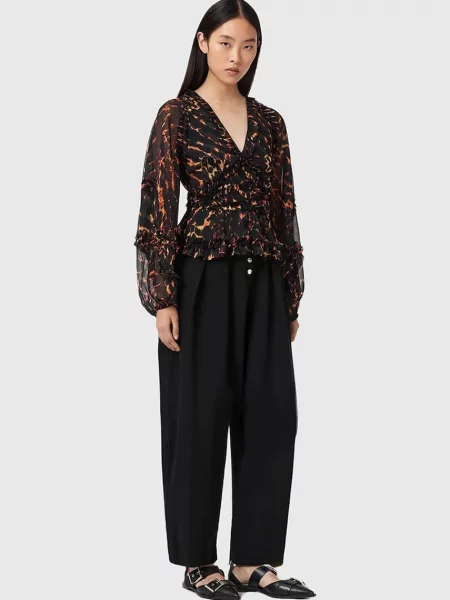 Блузка Allsaints коричневая
