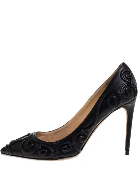 Kožené lodičky Valentino Garavani Pre-owned černé