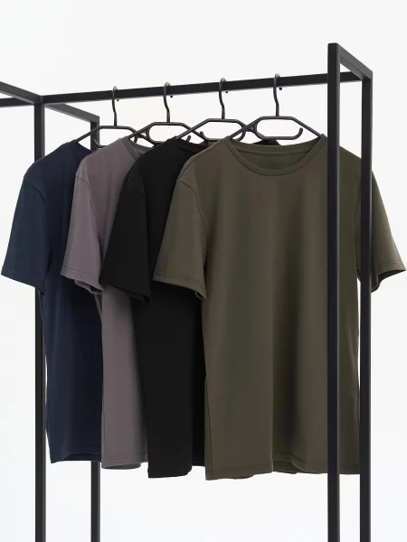 Набір футболок HANDY WEAR Cotton Basic мультиколор бавовна/еластан