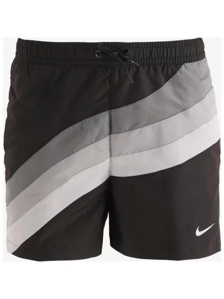 Kąpielówki Nike Swim Breaker Wave volley czarny jasnoszary ciemnoszary S biały