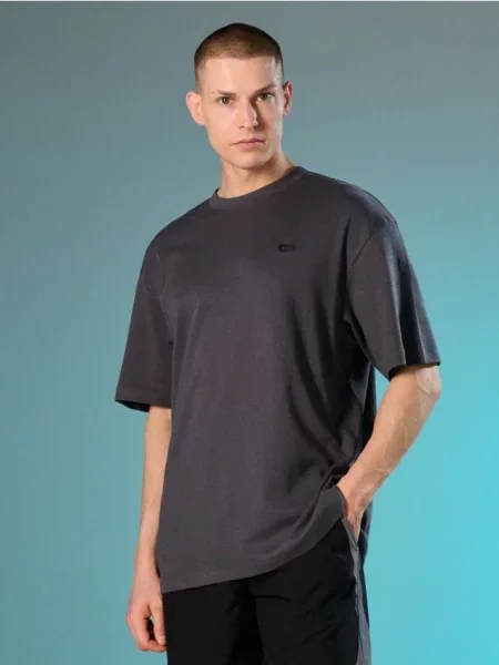 Sinsay koszulka z haftem szary