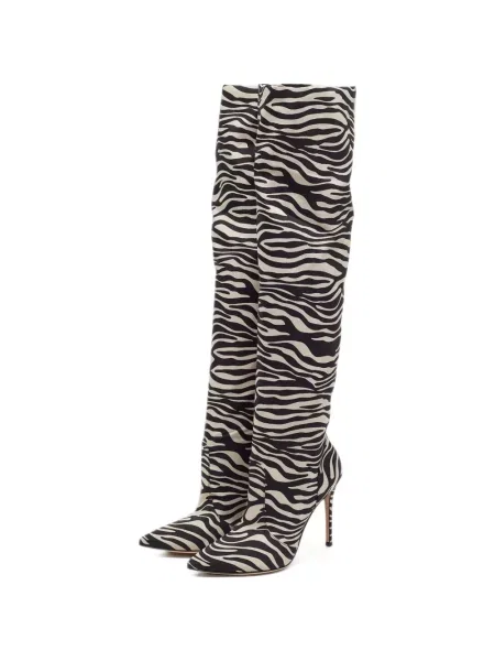 Botine Gianvito Rossi cu imagine cu model zebră negru