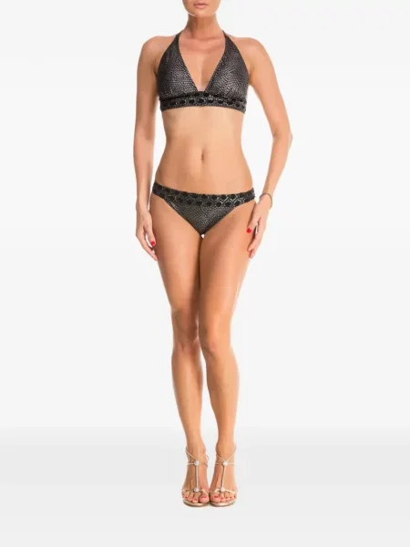 Bikini Gottex cu gât halter gri
