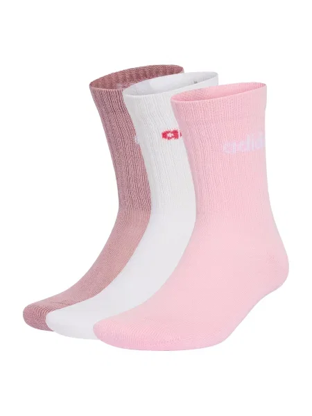 ADIDAS PERFORMANCE Șosete sport Linear Crew Cushioned 3 Pairs mauve / roz / roșu alb