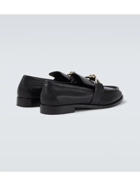 Pantofi loafer Bottega Veneta din piele negru