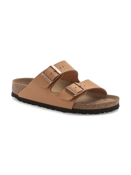 Birkenstock Arizona Vegan Birko-Flor Nubuck Regular Fit Kobiety Sandały Birkenstock Size: brązowy