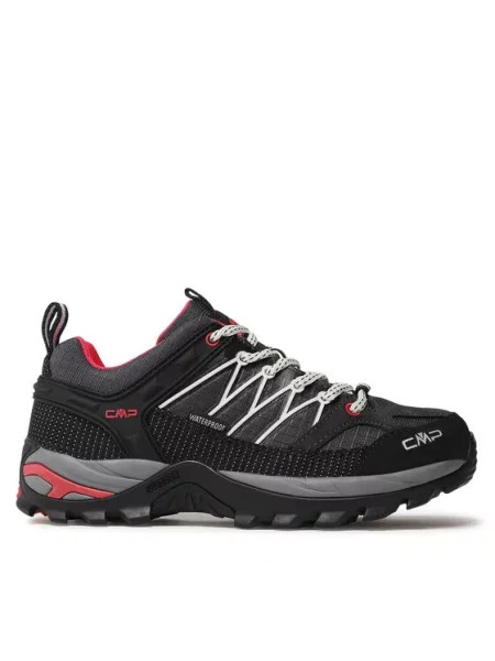 Trekové boty CMP Rigel Low Wp antracite/off white modré